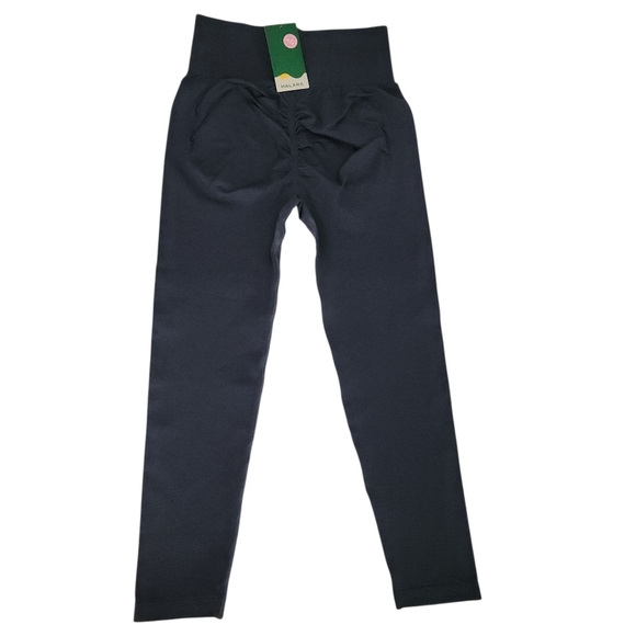 HALARA Seamless Flow High Waisted Ruched Plain Leggings indigo Medium - Picture 4 of 13